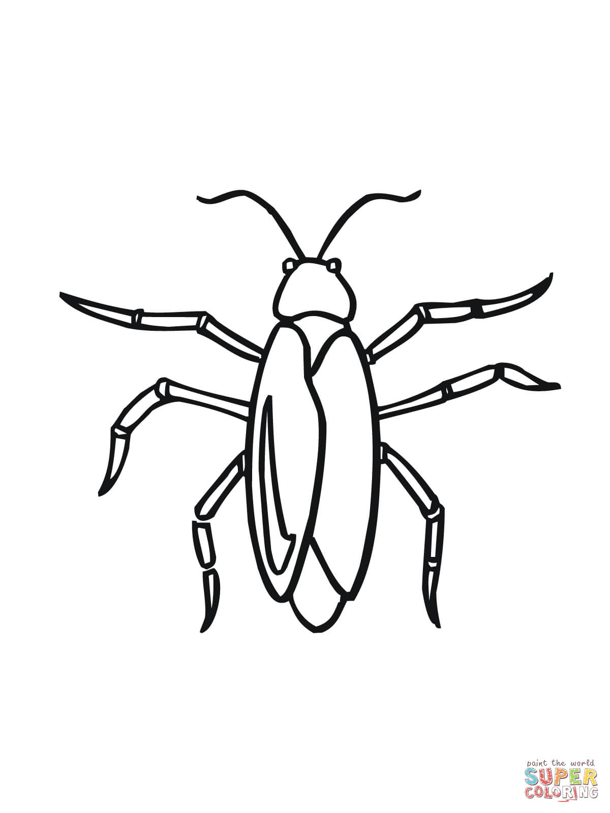 Cockroach coloring page free printable coloring pages