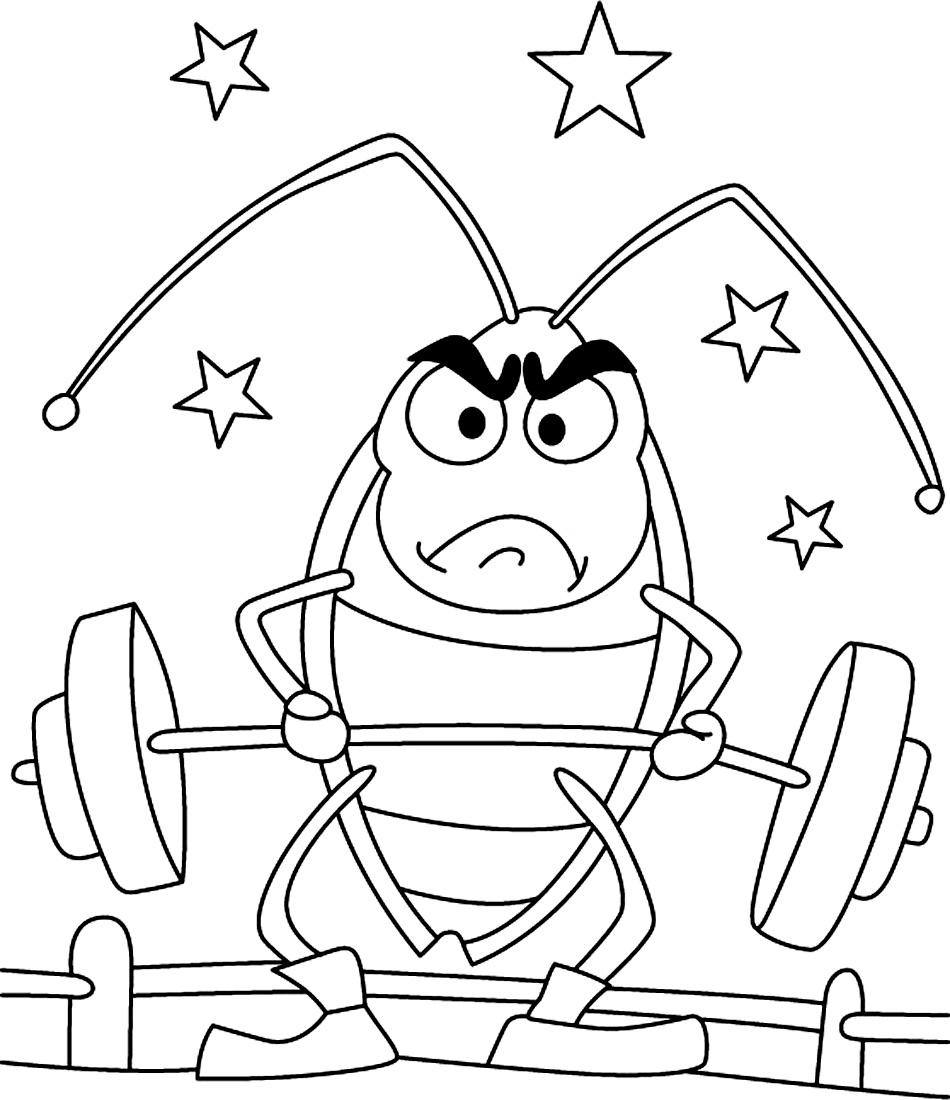 Free printable cockroach coloring pages for kids