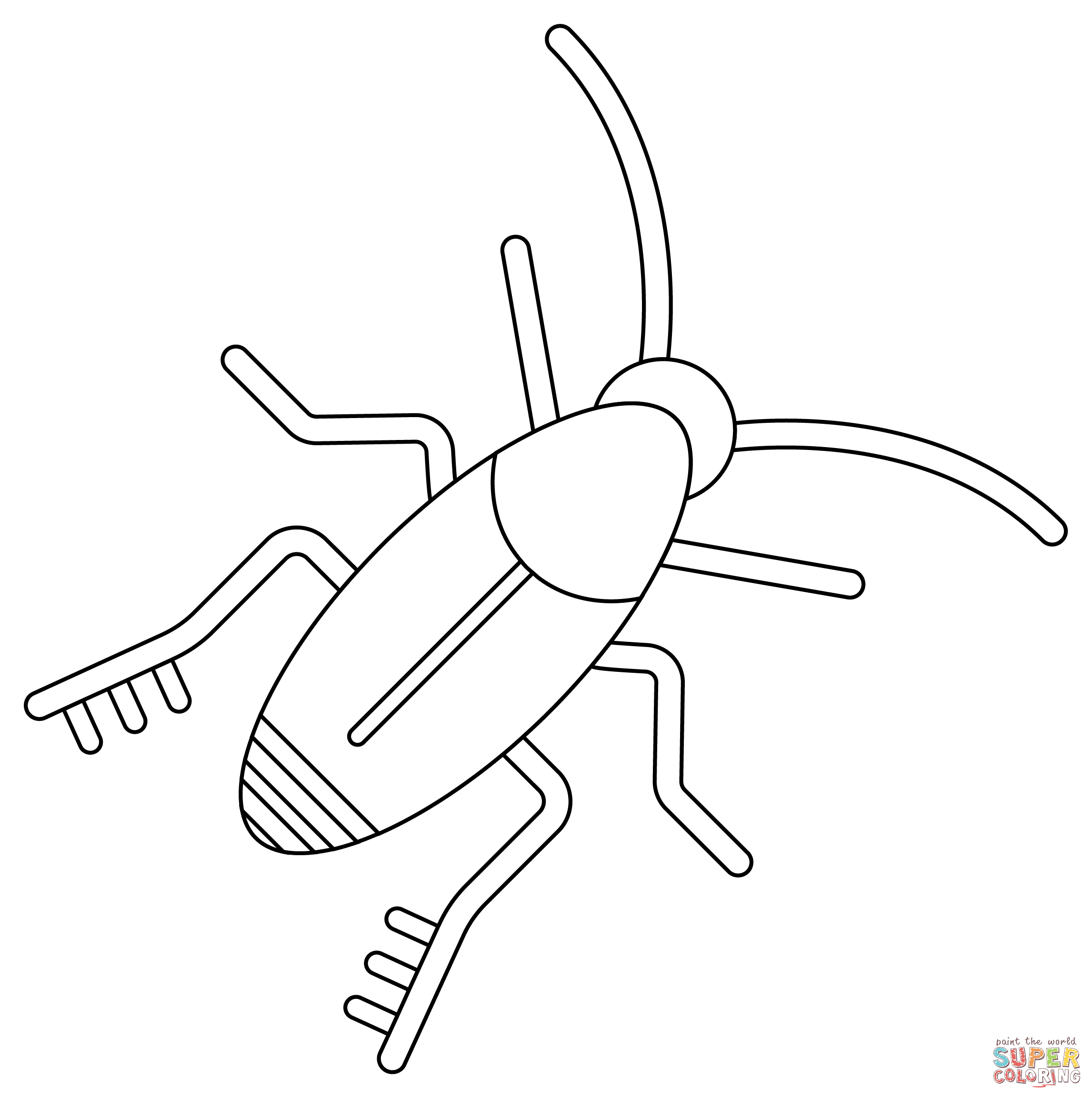 Cockroach coloring page free printable coloring pages