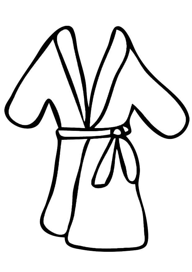 Coloring page bathrobe