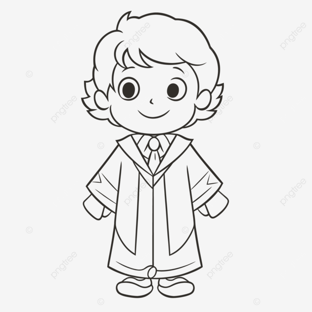 The harry potter child and robe coloring page outline sketch drawing vector wing drawing ring drawing color drawing png and vector with transparent background for free download