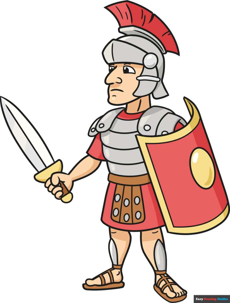 How to draw a roman soldier