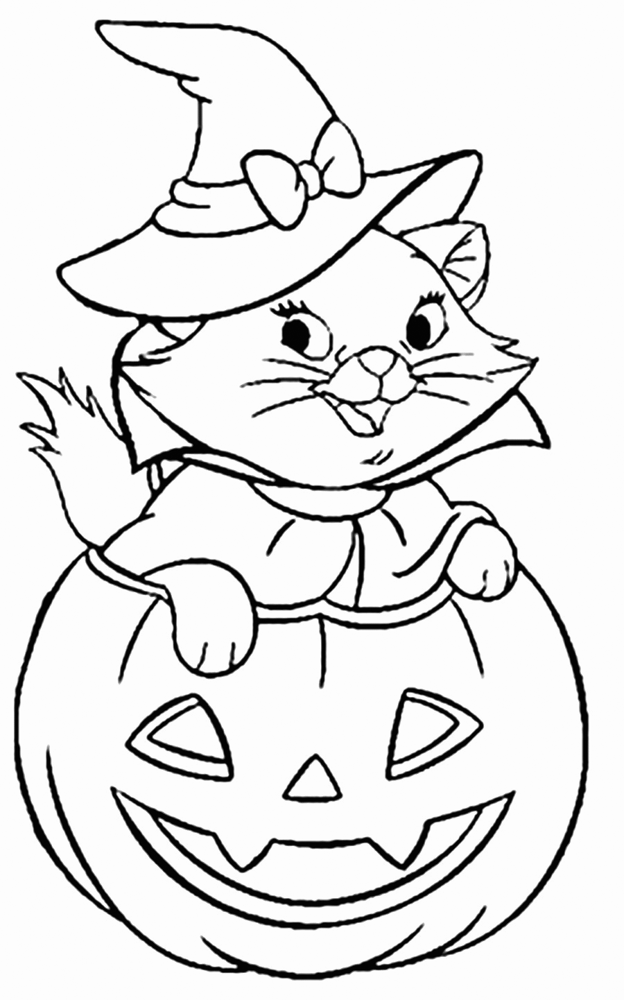 Halloween cat coloring pages