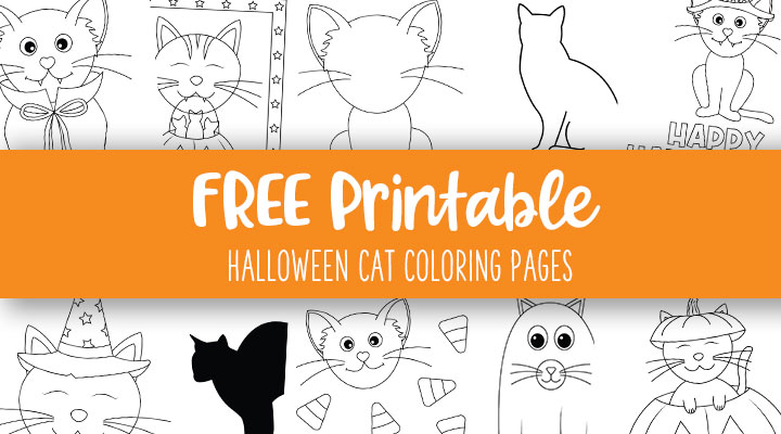 Halloween cat coloring pages