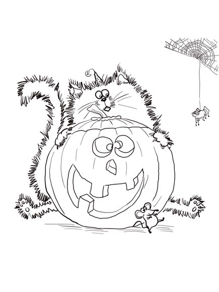 Scaredy cat splat coloring page free printable coloring pages halloween coloring pages cat coloring page pumpkin coloring pages