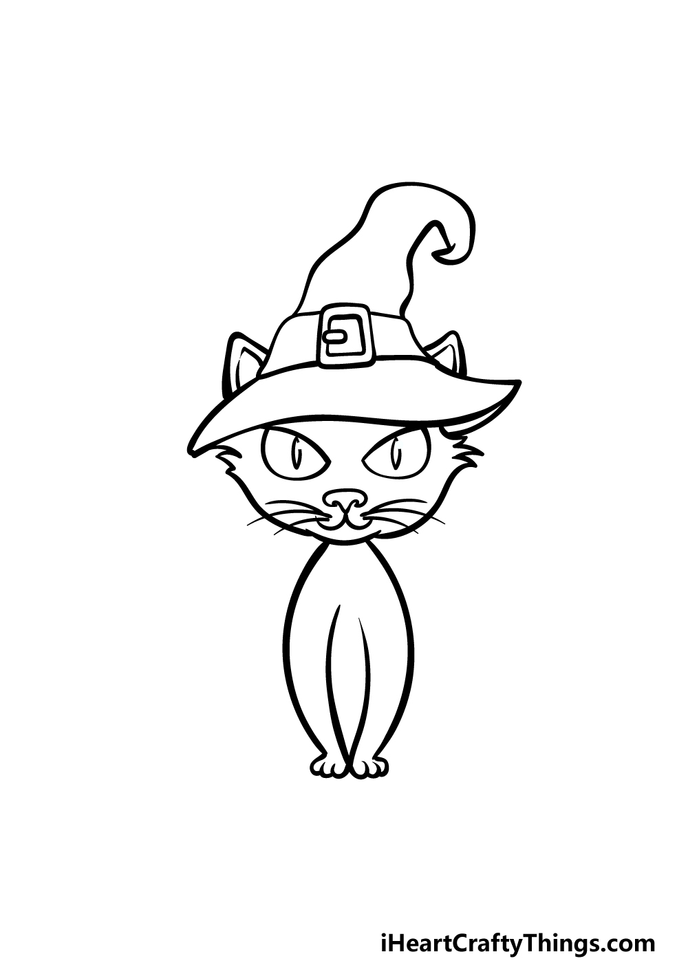 Halloween cat drawing