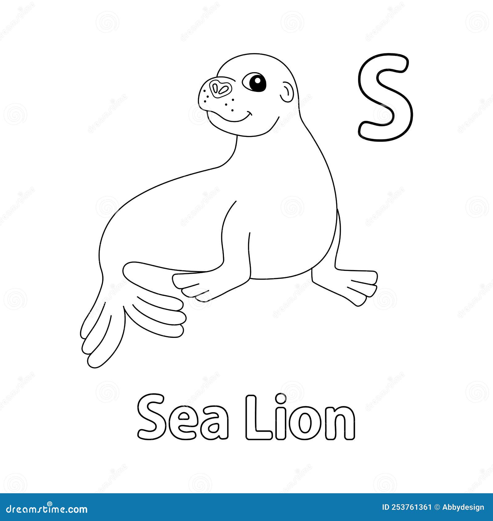 Sea lion coloring page stock illustrations â sea lion coloring page stock illustrations vectors clipart