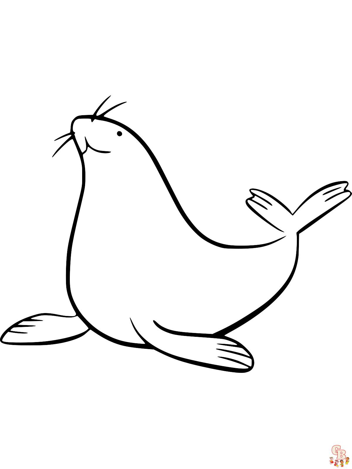 Enjoy free printable sea lion coloring pages