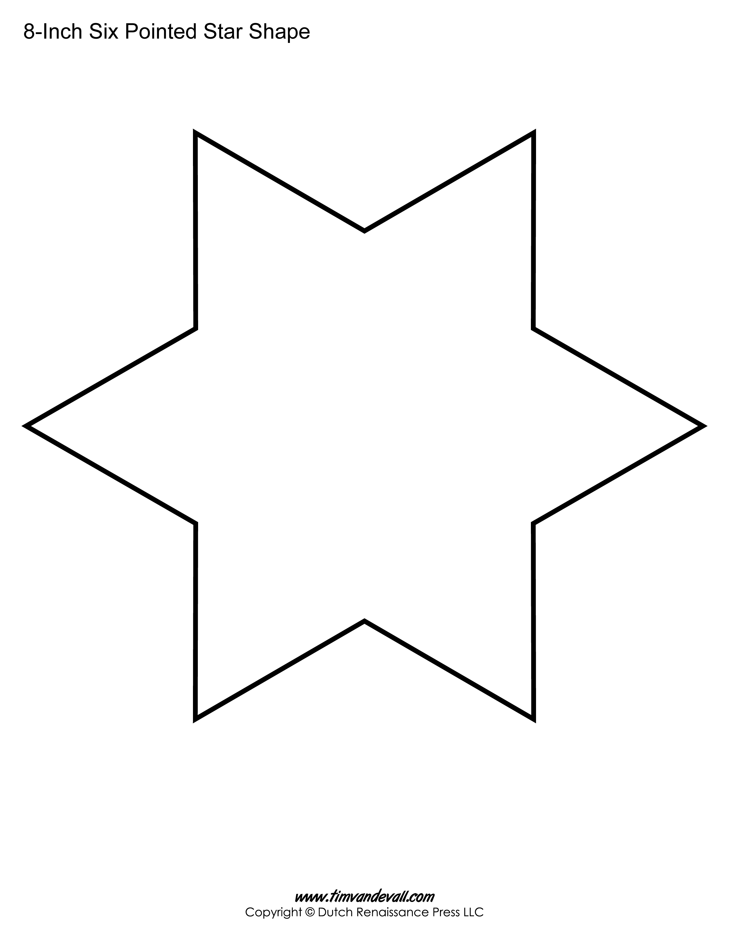 Printable six pointed star templates â tims printables