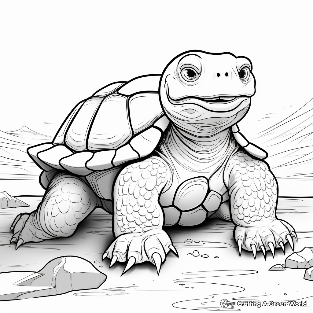 Snapping turtle coloring pages