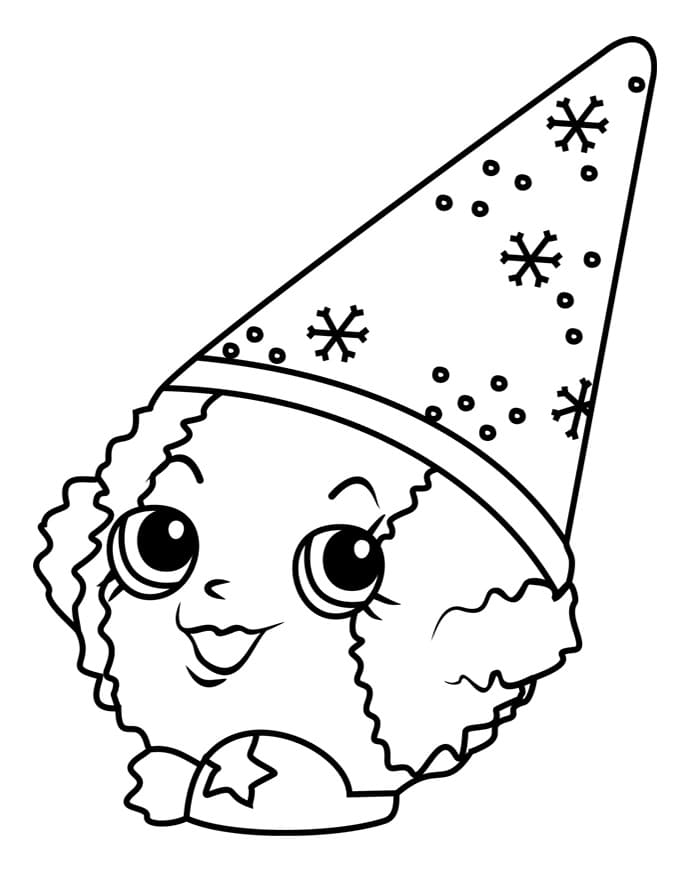 Snow crush shopkins coloring page