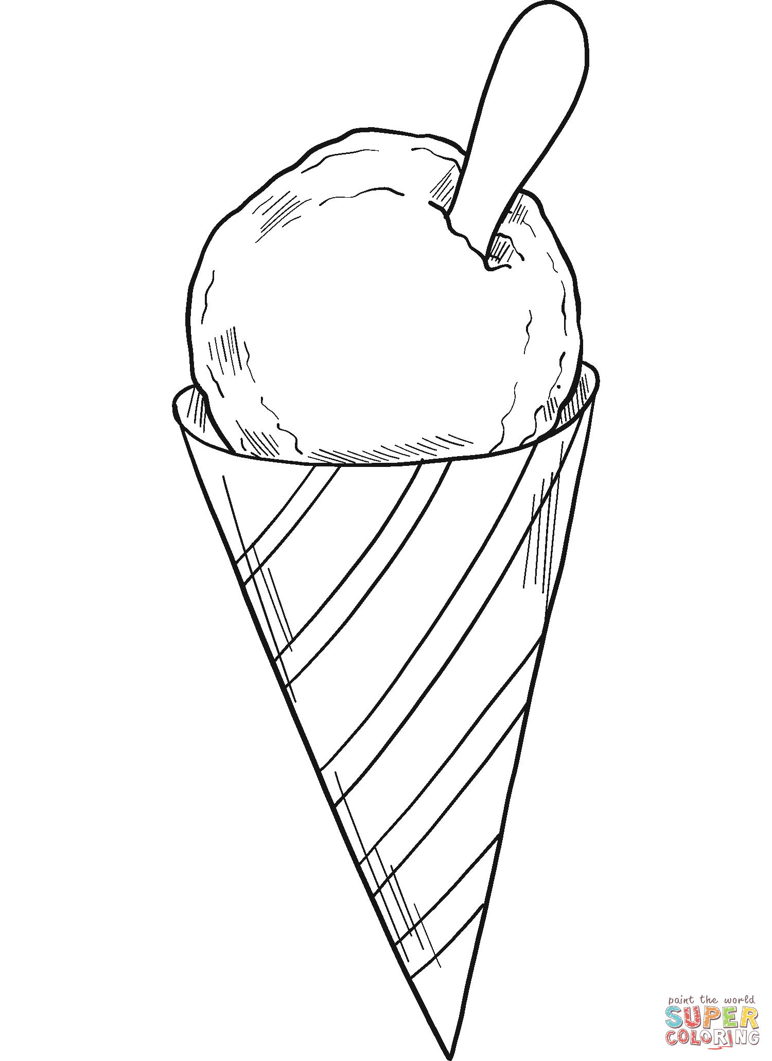 Snow cone coloring page free printable coloring pages