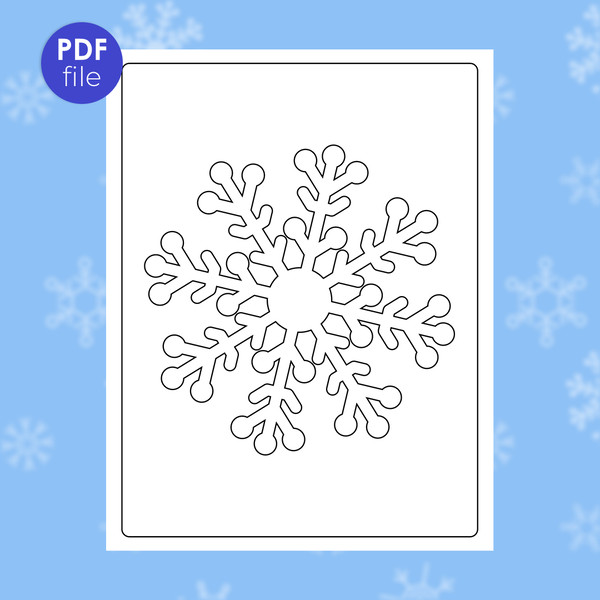 Snowflake coloring page