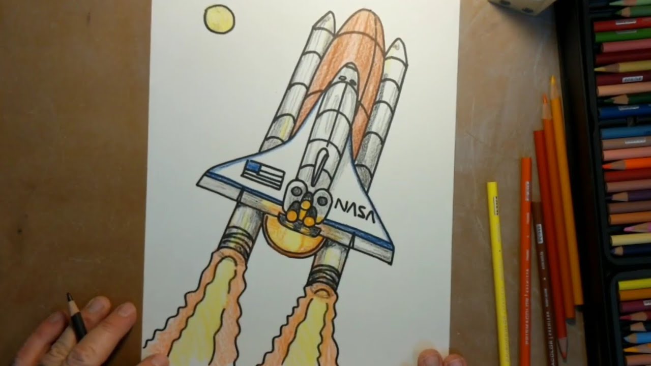 How to draw a nasa space shuttle