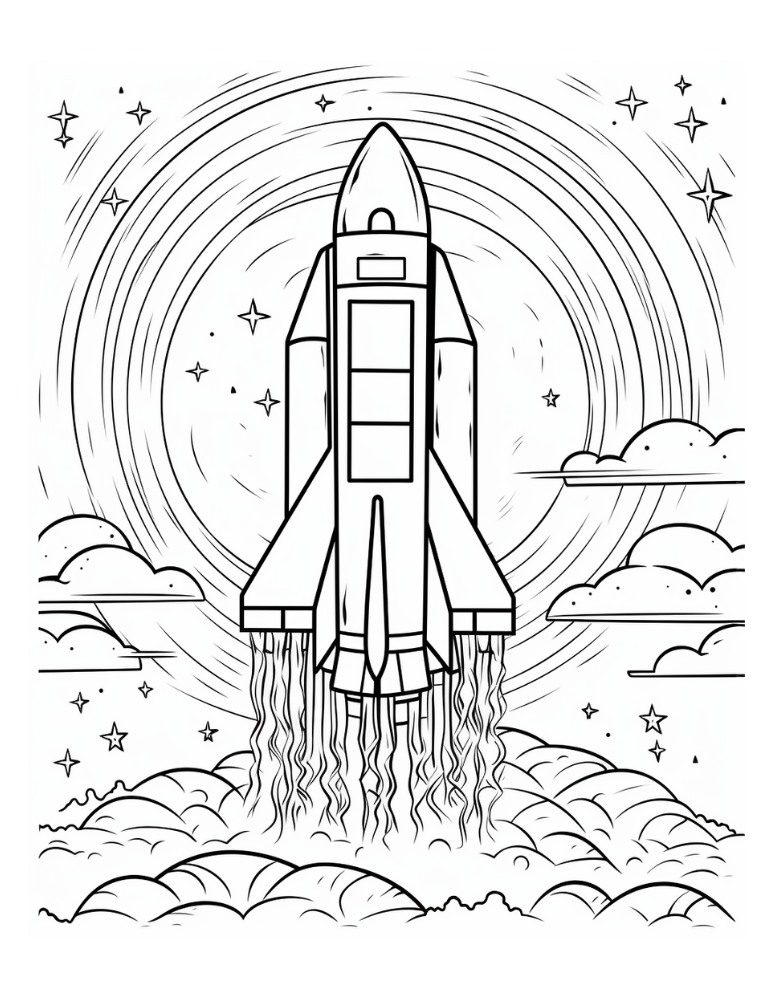 Free rocket ship coloring pages for kids