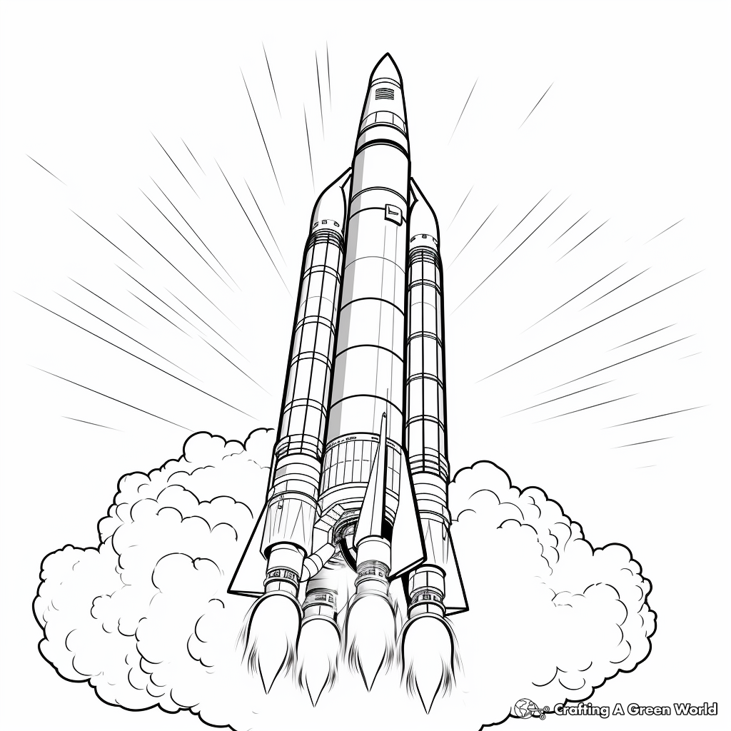 Rocket coloring pages