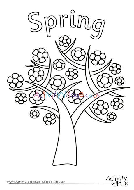 Spring tree louring page