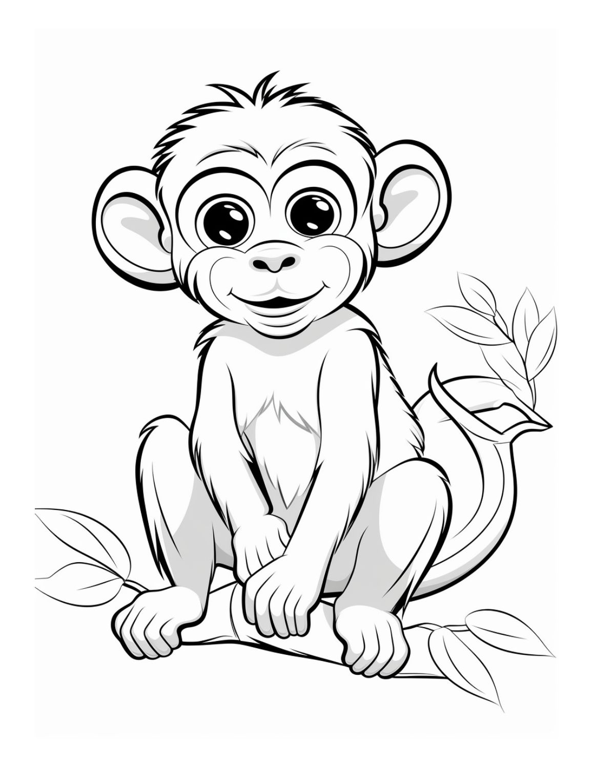 Free printable monkey coloring pages skip to my lou