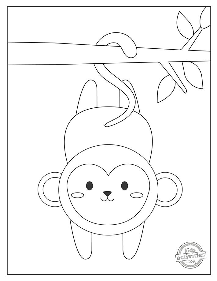 Free printable monkey coloring pages kids activities blog