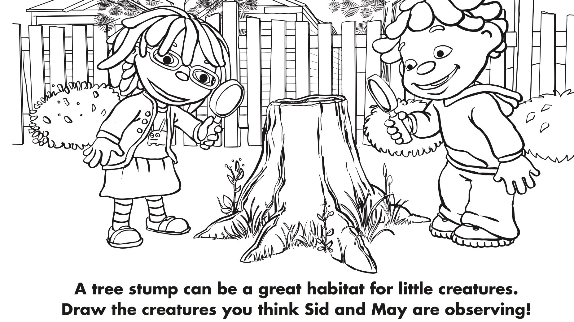 Tree stump coloring page kids coloring pages kids for parents