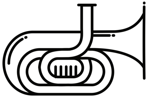 Tuba coloring page free printable coloring pages