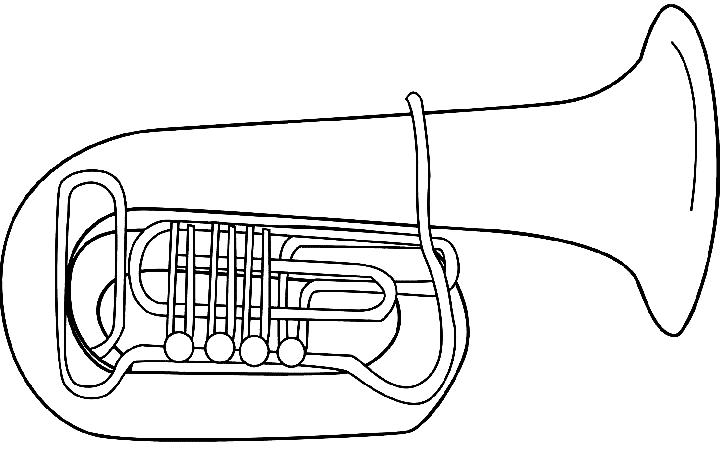 Coloring tuba picture