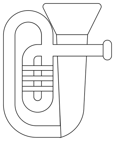 Tuba coloring page free printable coloring pages