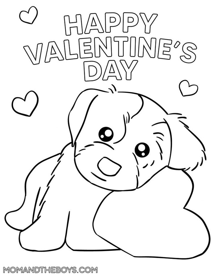 Free cute valentines day printable coloring pages for toddlers