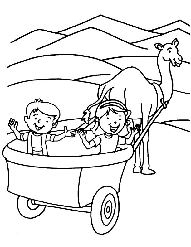 Two kids in wagon coloring page download free two kids in wagon coloring page for kids best coloring pages