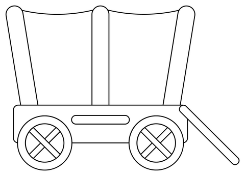 Covered wagon coloring page free printable coloring pages