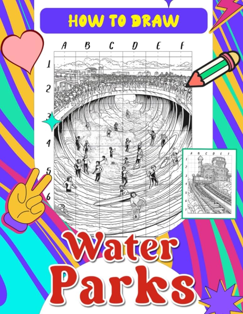 How to draw water parks exciting and educational coloring book for kids