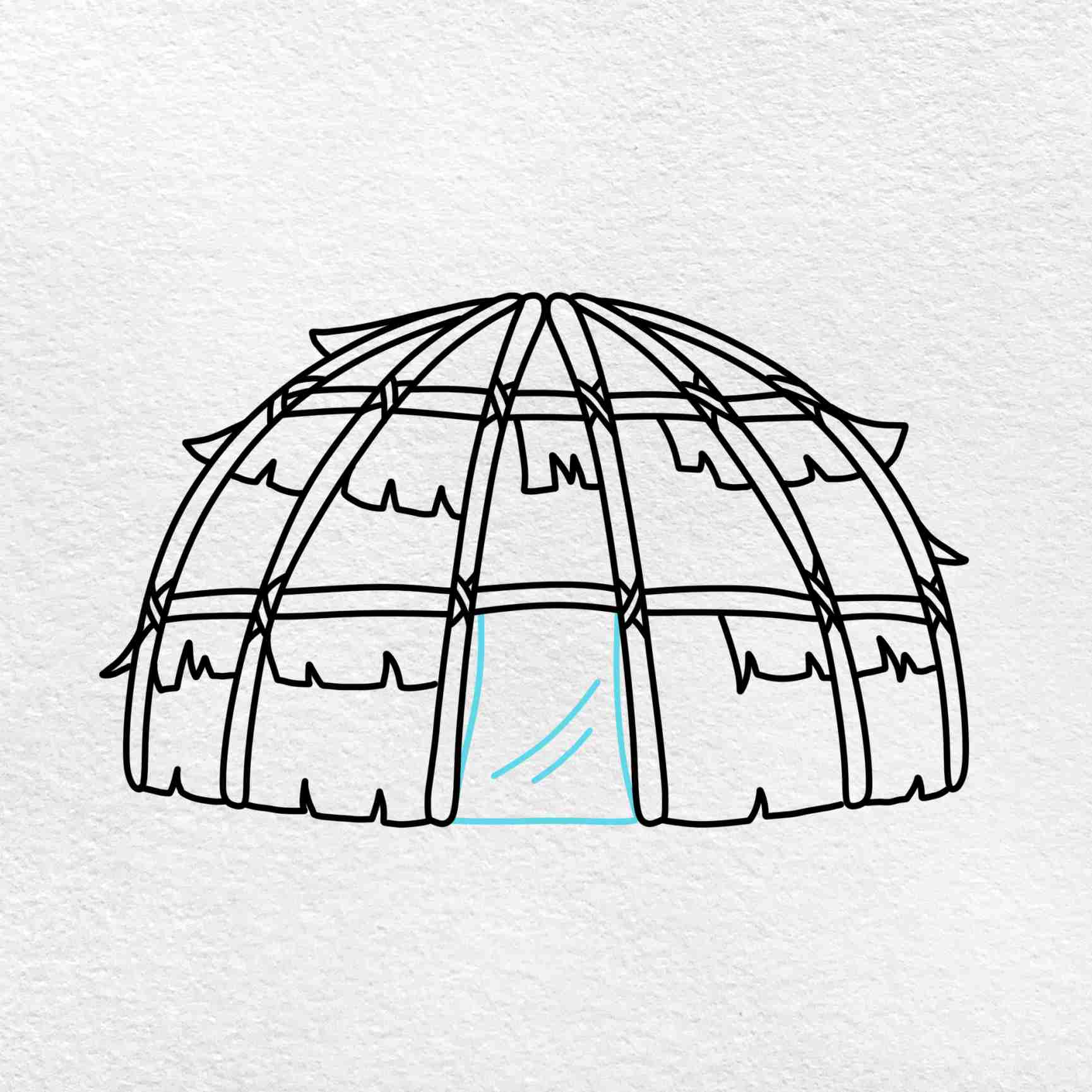 How to draw a wigwam