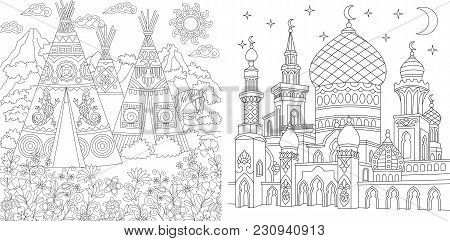 Coloring page adult vector photo free trial bigstock