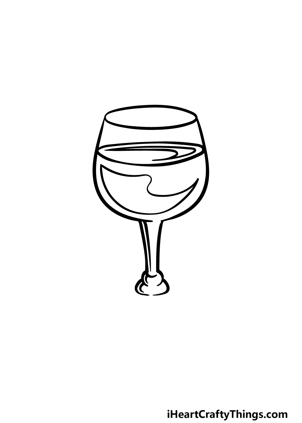 Wine glass drawing