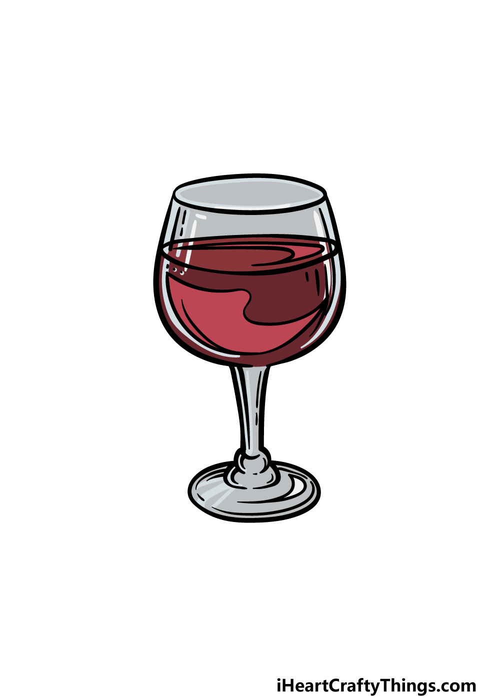 Wine glass drawing