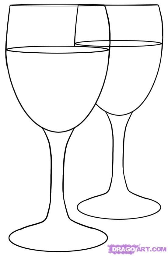 How to draw wine glasses step wine painting wine glass art wine art