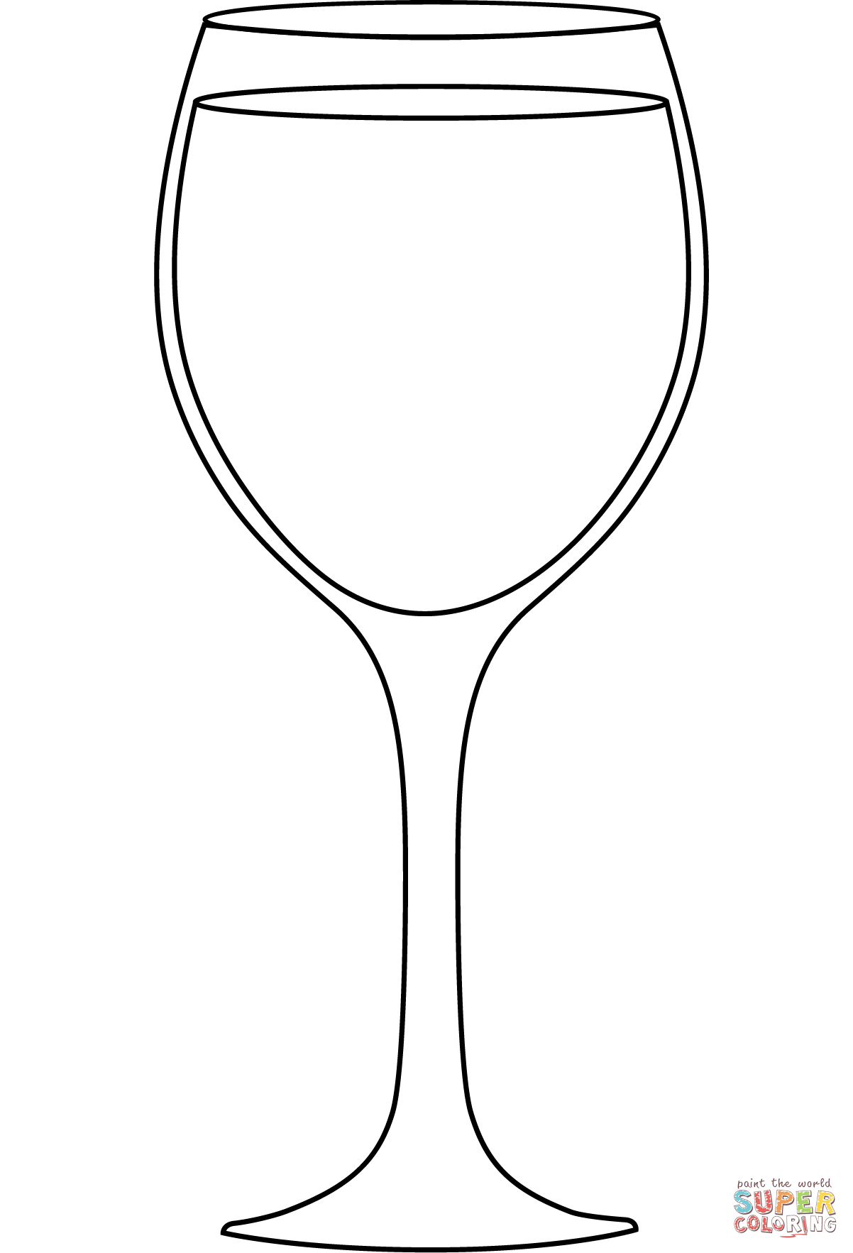 Wine glass coloring page free printable coloring pages