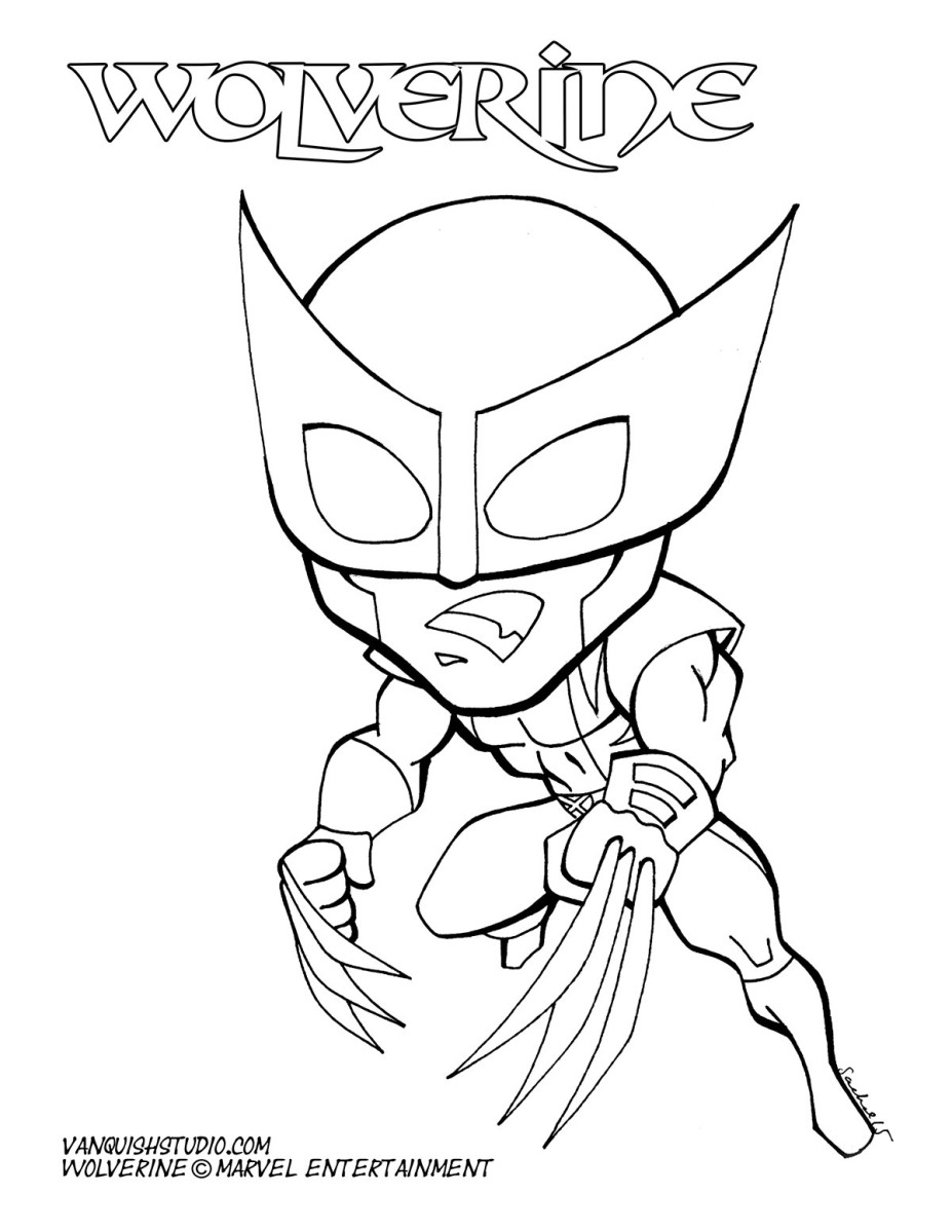 Wolverine coloring page vanquish studio