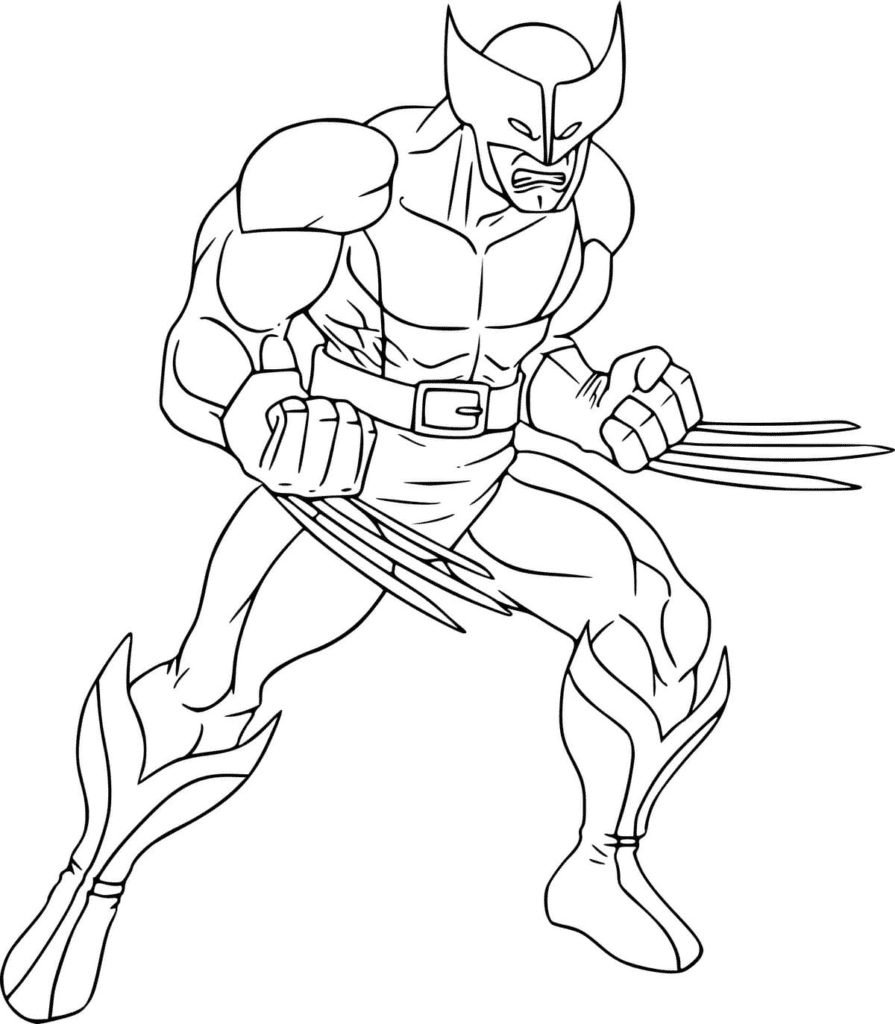 Wolverine coloring pages printable for free download