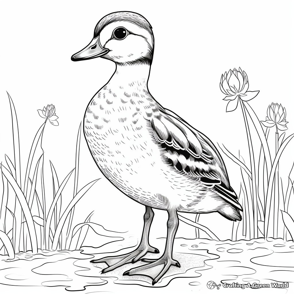 Wood duck coloring pages