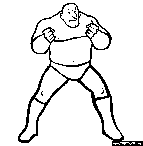 Pro wrestling online coloring pages