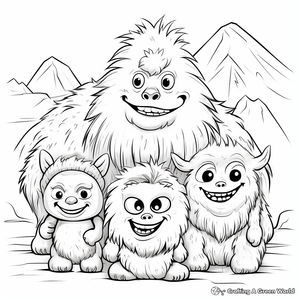 Yeti coloring pages