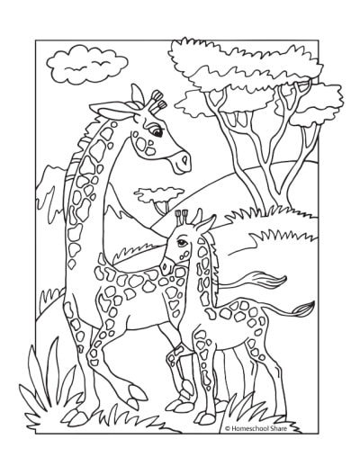 African animals coloring pages