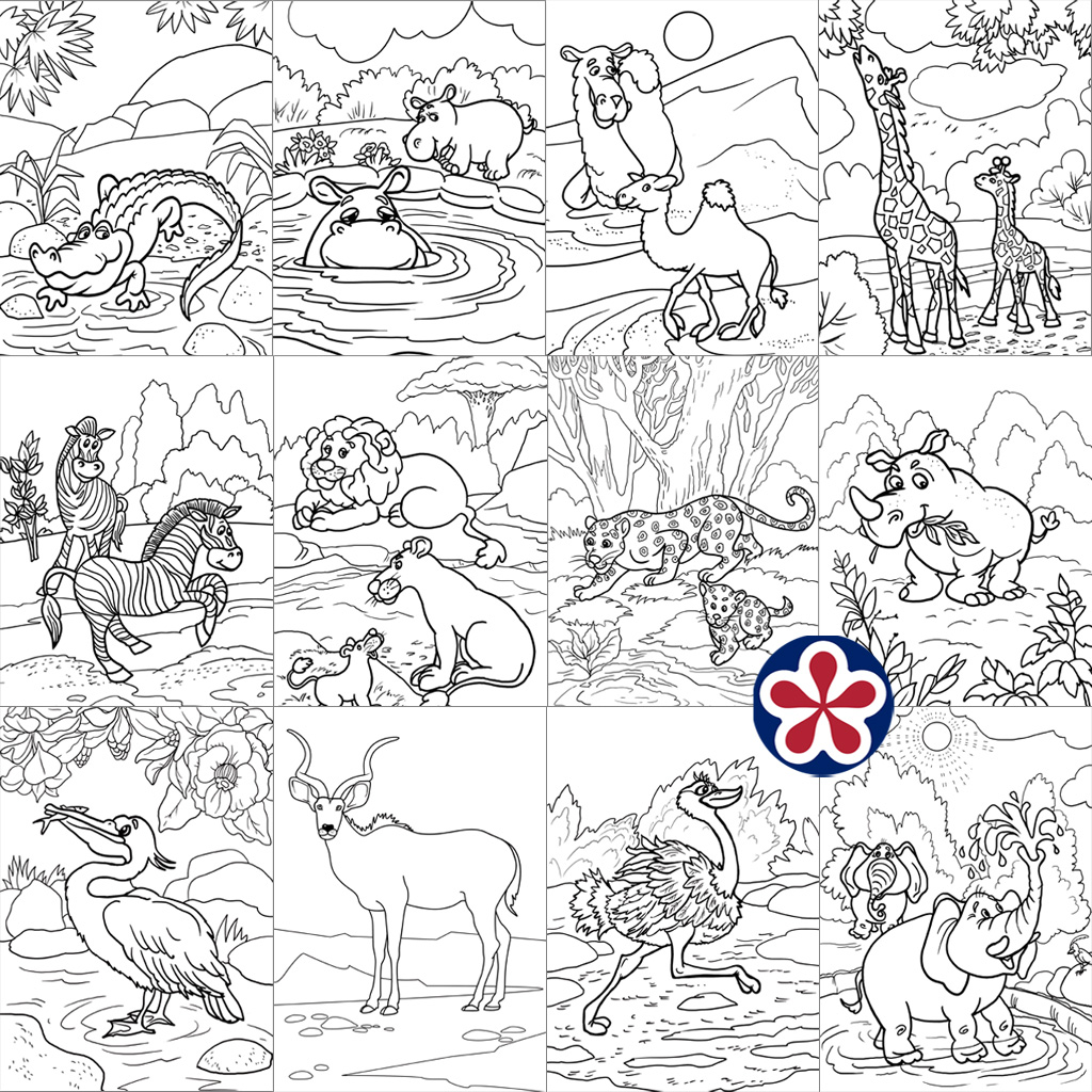 African animals coloring pages and pictures