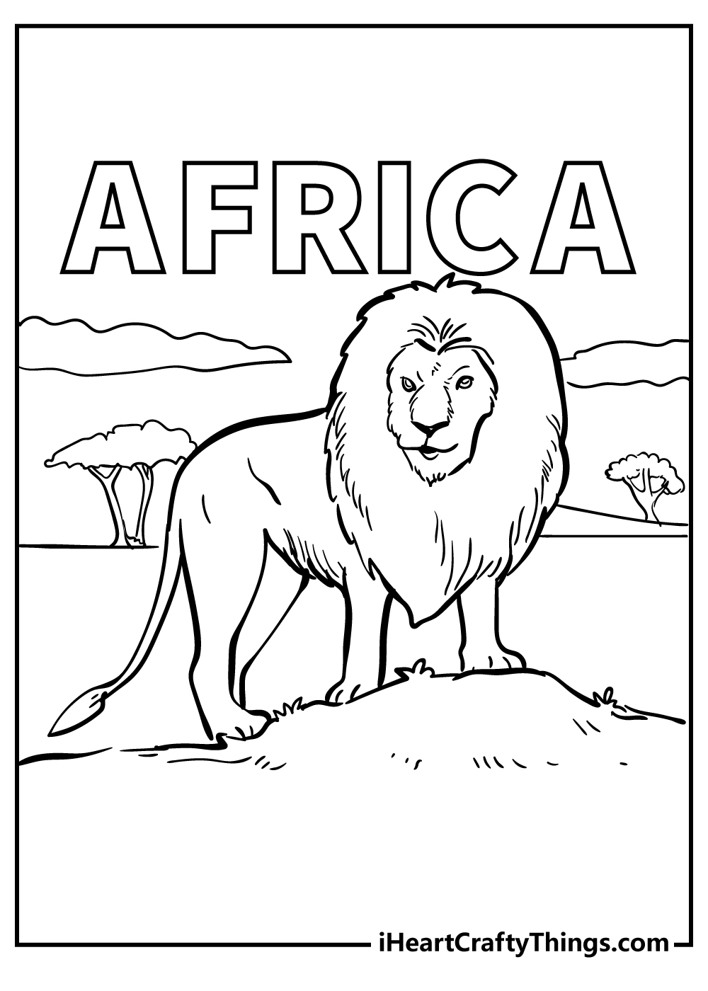 Africa coloring pages free printables