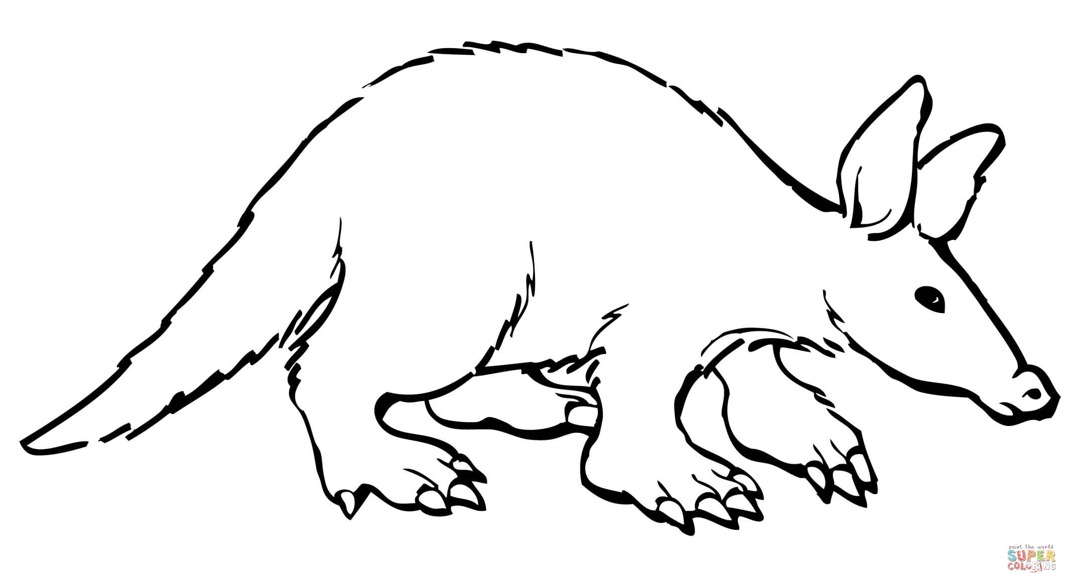 Aardvark coloring page free printable coloring pages