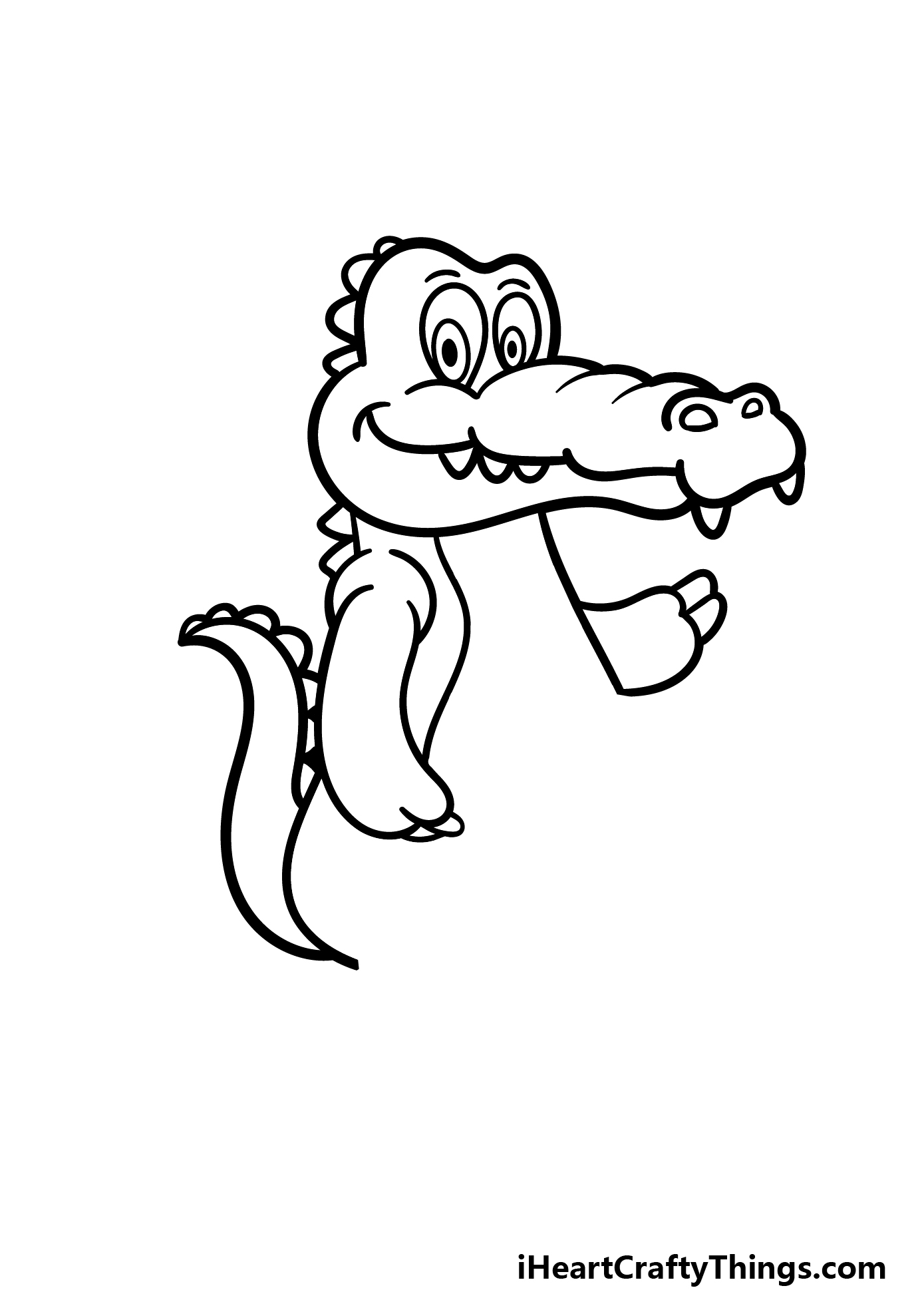 How to draw a cartoon alligator â a step by step guide â i heart crafty things