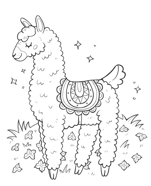 Alpaca coloring images stock photos d objects vectors