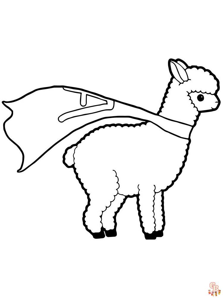 Alpaca coloring pages