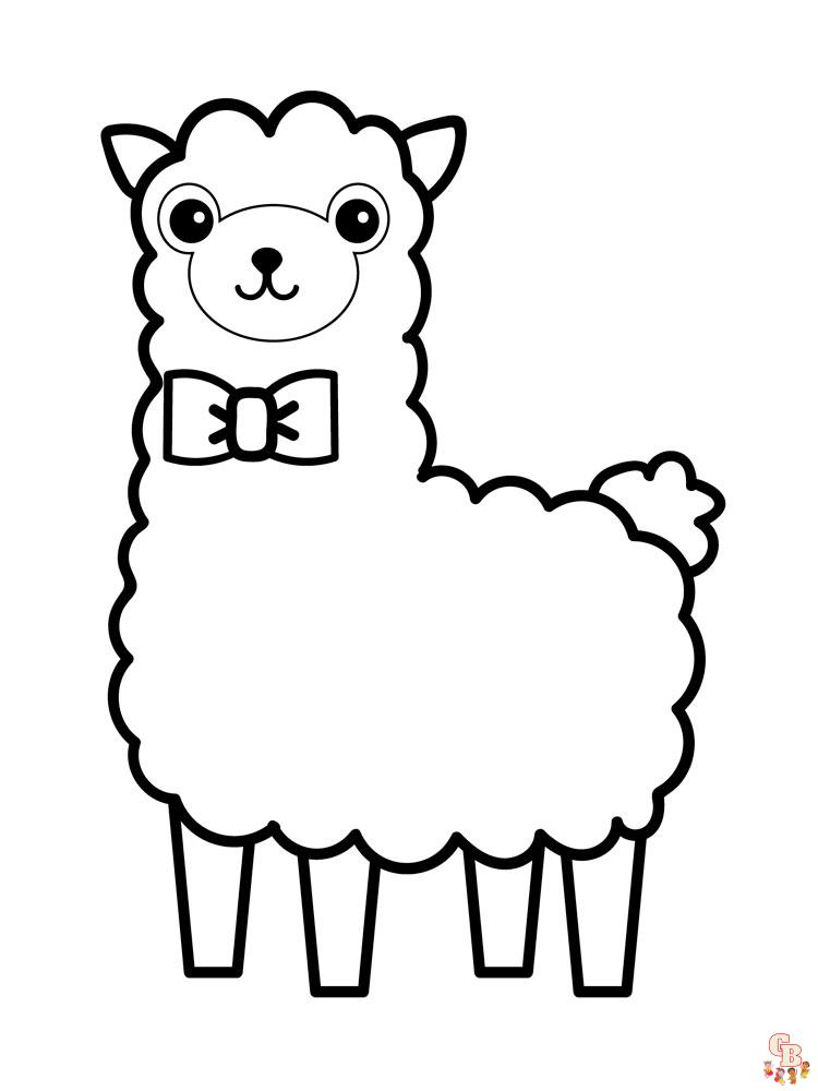 Alpaca coloring pages